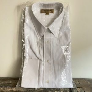 Deadstock new vintage Paul Stuart tuxedo shirt size 15.5 x 34 New in plastic nwt